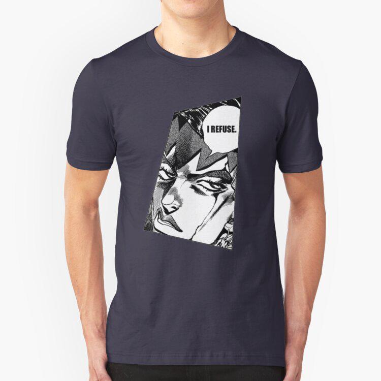 Jojo S Bizarre Adventure Rohan I Refuse Manga T Shirt Summer Men Tshirts Shirt Cotton Funny Short Buy At A Low Prices On Joom E Commerce Platform