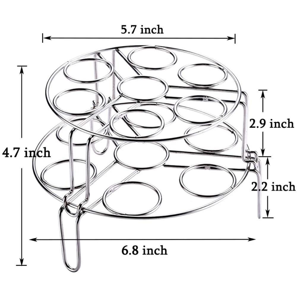 Multifunction Stackable Kitchen Heat Resistant Egg Steamer Rack Trivet Stand Holder Steaming Tray