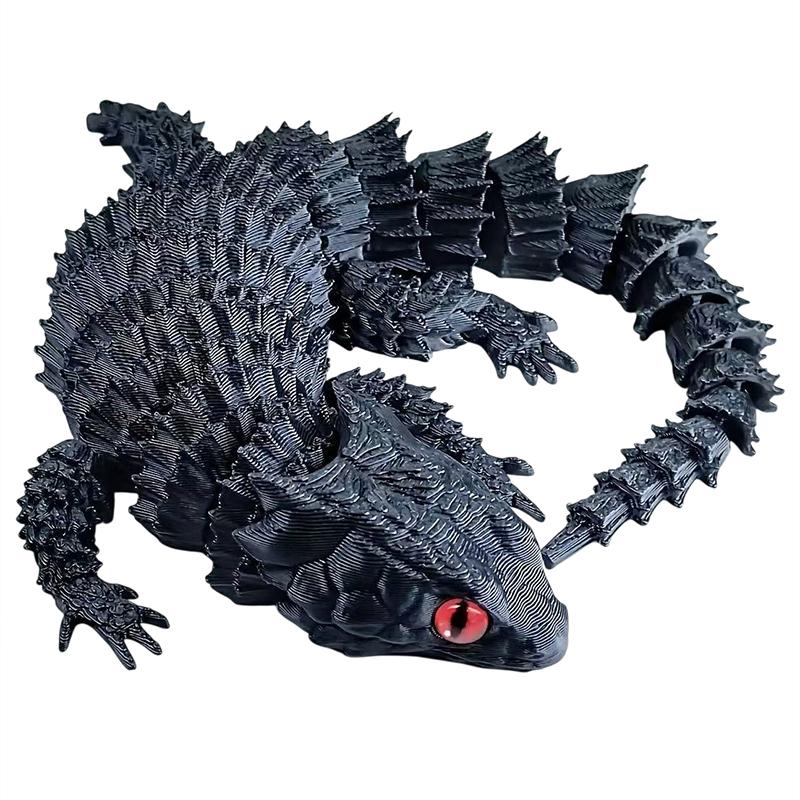 3D Printed Conjoined Lizard Statue Ornaments, Movable Cartoon, Creative Desk Plants, Rockery, Fish Tank Landscaping Decoration