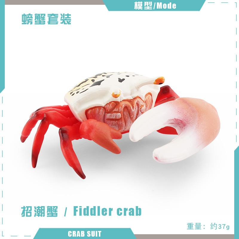Vividly Colored Pvc Crab Model Featuring Realistic Design Perfect For Collectors And Decor Home