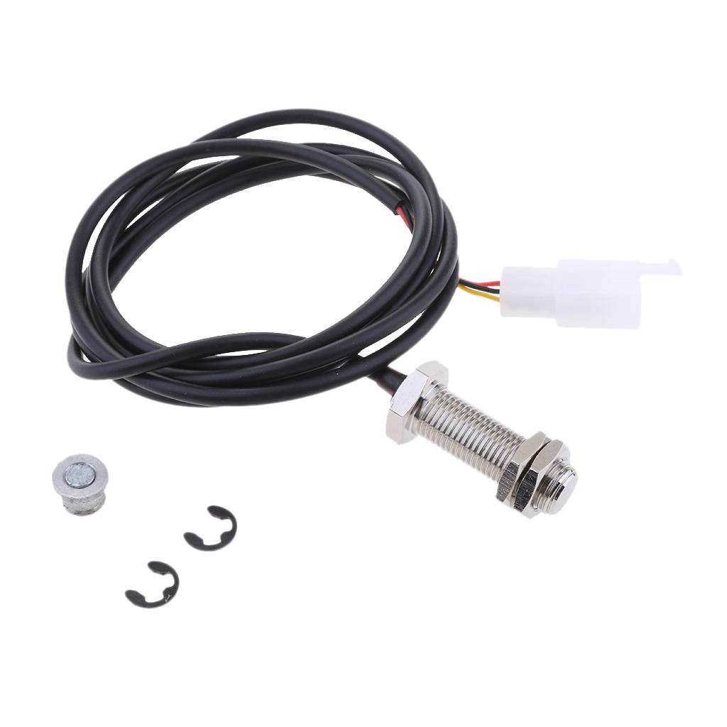 Motorbike Speedometer Tachometer Gauge Digital Sensor Cable with 2 Magnets