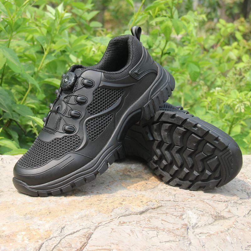 New low-top training shoes, mesh black non-slip, quick-response sports shoes, outdoor tactical shoes, anti-puncture and breathable