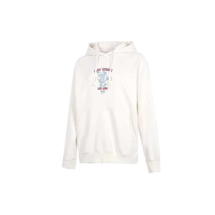 (WMNS) PUMA Oversized Graphic Hoodie White Women s 537633-99 S