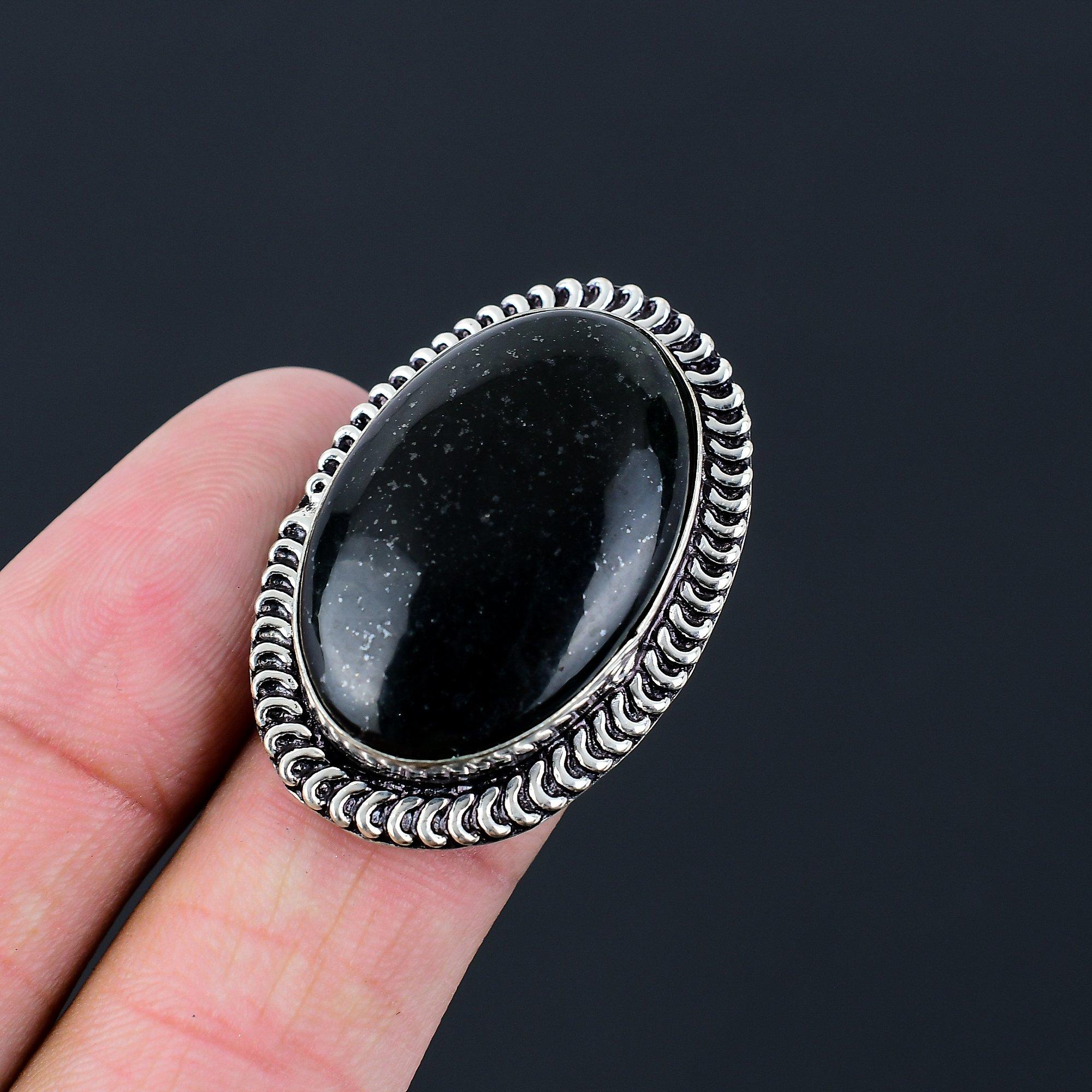 Womens day Sale 925 Sterling Silver Nepharite Stone Mother Ring Jewelry US 6.5 6.5