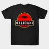 Men Black Print T-shirt Top Gun Jurassic Park Inverted No-Cut Transfer Paper Print Cotton Tshirt