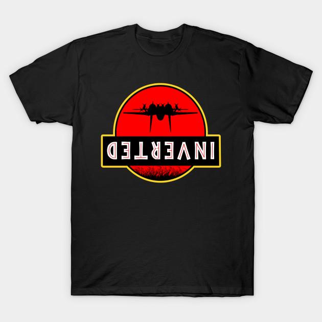 Men Black Print T-shirt Top Gun Jurassic Park Inverted No-Cut Transfer Paper Print Cotton Tshirt 3XL чёрный
