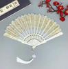 Folding retro pattern hand fan, single flower folding fan, Chinese dance fan, role-playing party decoration, women's handheld