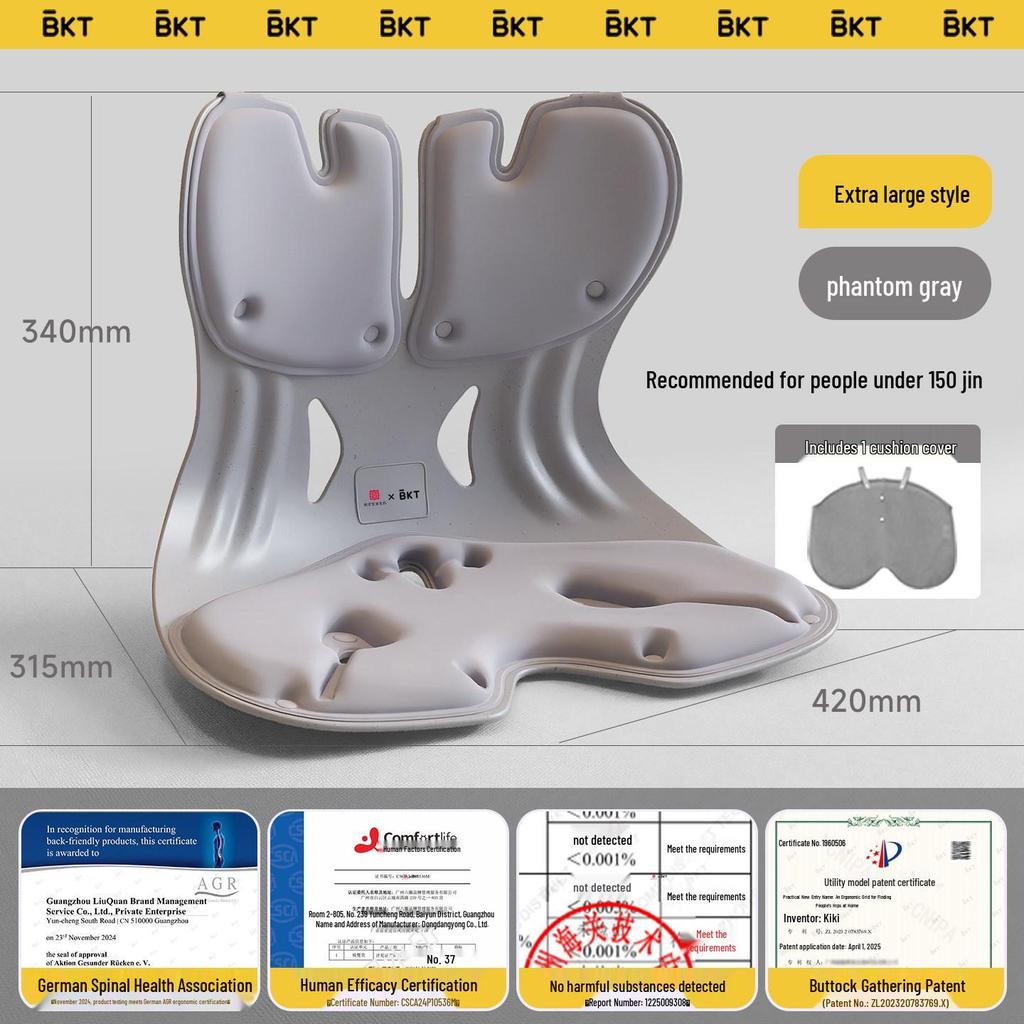Ergonomic Lumbar Support Backrest Cushion for Long Sitting