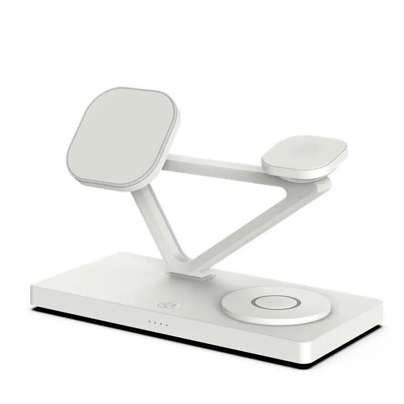 5 In 1 Magnetic Wireless Charger Stand Pad for iPhone 14 13 12 X Samsung Apple Galaxy Watch 15W Fast Charging Dock Station