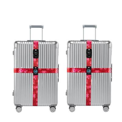 CLEAYODO High-Profile Suitcase Straps with TSA Customs Lock, Cross-Shaped, Shockproof, 5cm Wide, Adjustable Length, Fits 20-32 Inches, Stretchable, Se