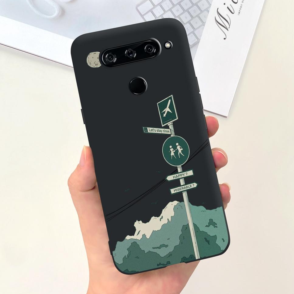 Case For LG V40 ThinQ Cartoon Astronaut Dinosaur Soft Silicon Black Cover For LG V50 V50S ThinQ 5G LG V30 2017 Bumper Phone Case