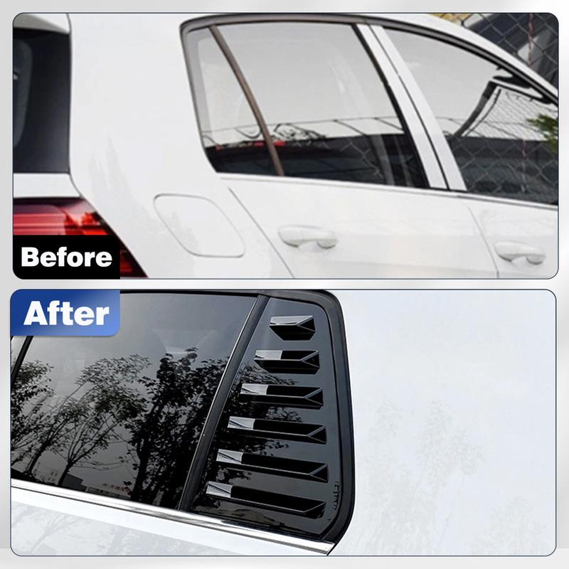 For Volkswagen Golf7 MK7 MK7.5 GTI/GTD/ R 2013- Rear Side Window Trim Spoiler 1Pair Window Shutter Cover Louver Air Vent
