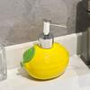 Original Lemon Lotion Ceramic Soap Dispenser Bathroom Countertop Pump Bottle Cute