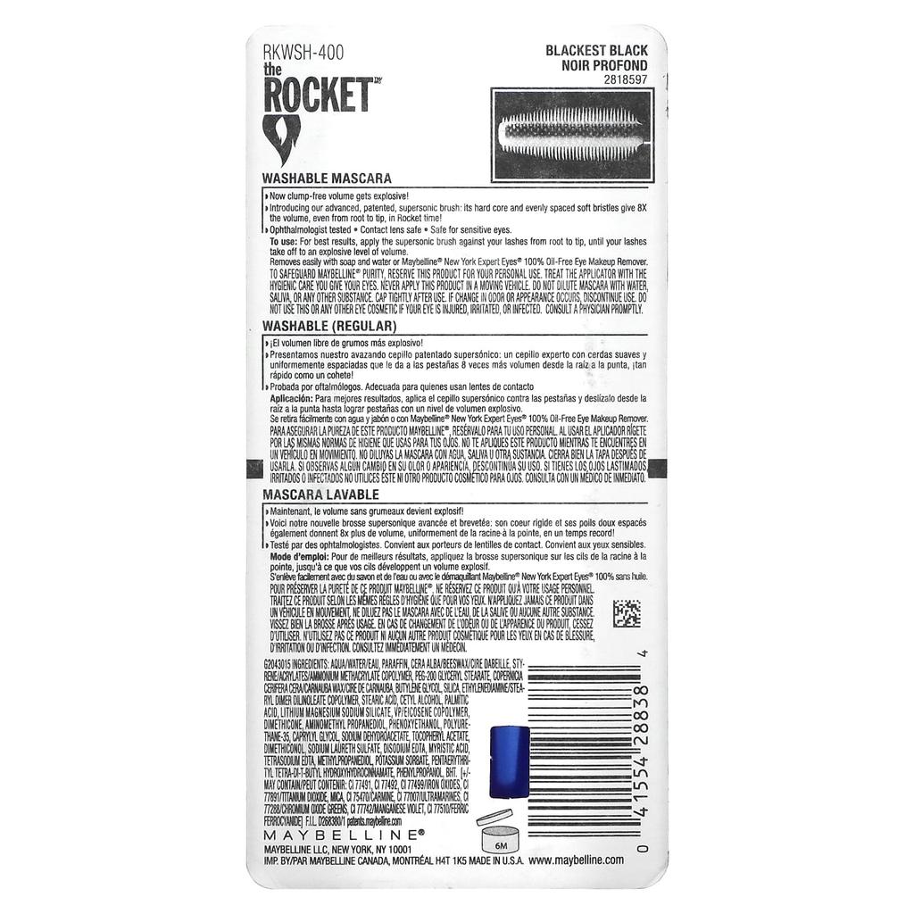 Volume Express, Rocket Mascara, 400 Blackest Black, 9 ml(0,3 fl oz)