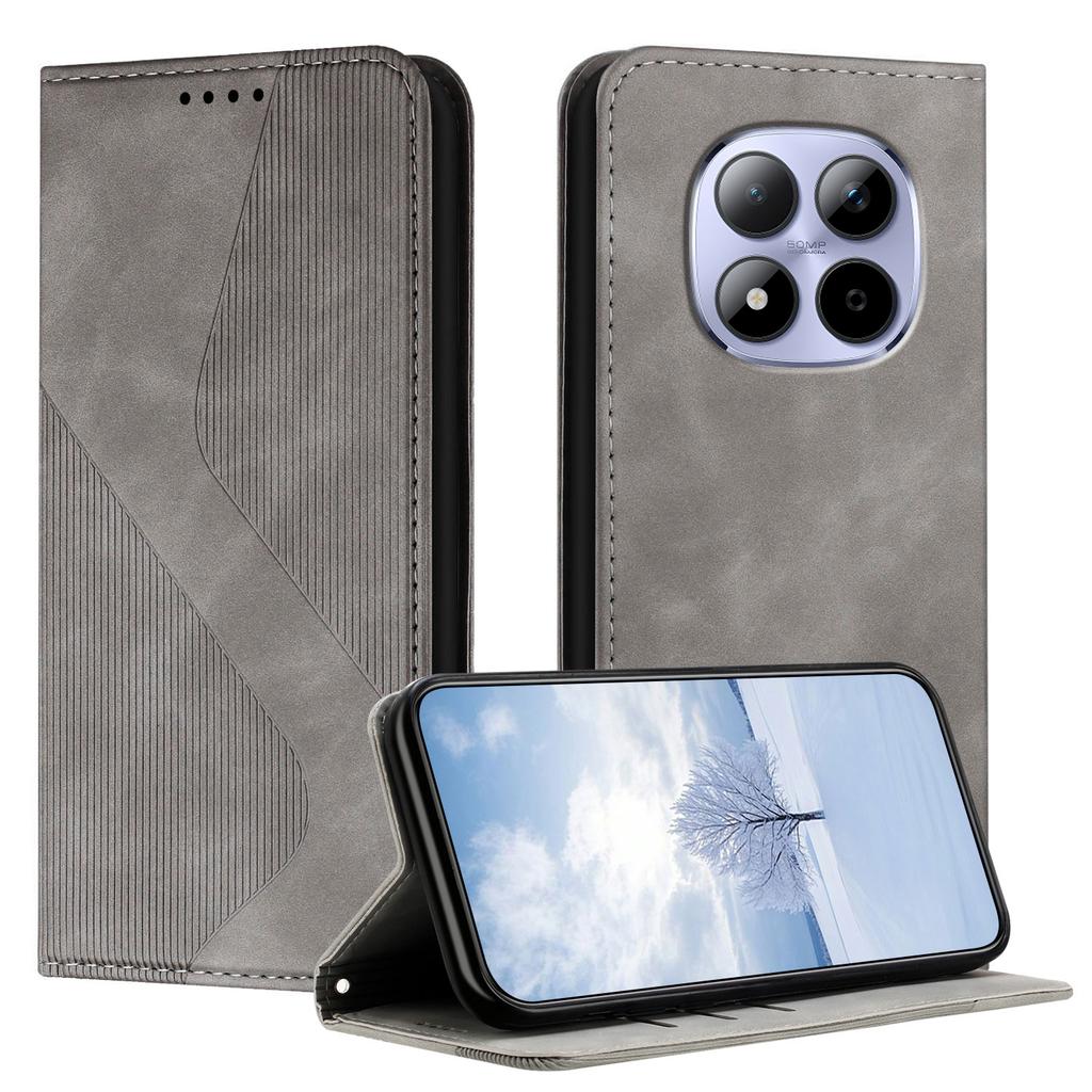 Für Xiaomi Redmi Note 15 Pro 5G (Global) Handyhülle Hautgefühl Leder Wallet Case mit Ständer