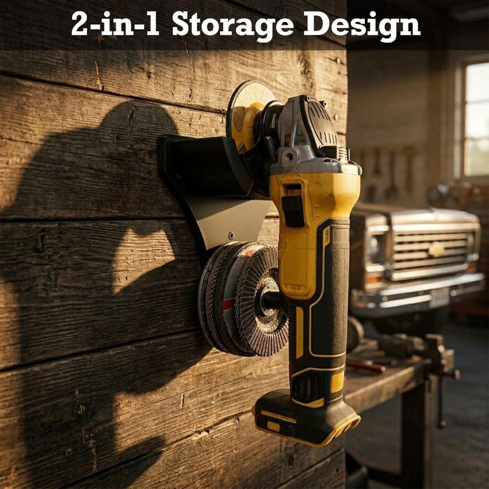 Space Saving Angle Grinder Holder Wall Mounted Tool Storage Rack Workshop Storage