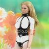 [TOYBARJAPAN] 16 Scale Action Figure Custom Handmade Limited Edition Black Leather-Style Harness Bondage Open Bust Call Set and T-Back Panties Set