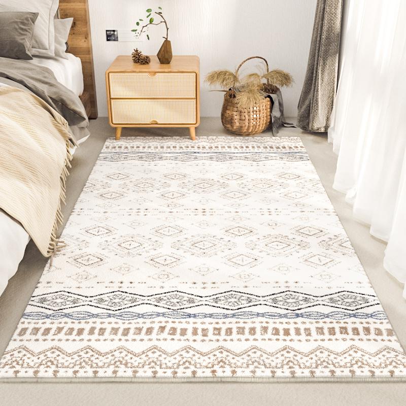 Simple Style High-Grade Geometric Rhombus Pattern Living Room Coffee Table Rug Bedroom Side Cushion Home Decoration