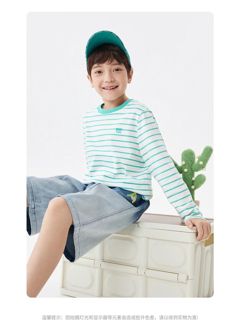 Balabala Kids' Long-Sleeve T-Shirt 2025: Spring & Autumn Style for Boys & Girls