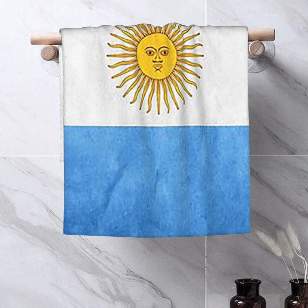 Argentyna Argentyńska Flaga Narodowa Flaga Argentyny Miękki Ręcznik do Twarzy Szybkoschnący Basen Kąpiel Bawełniane Ręczniki Chłonne Szybki