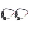 2 Pack 4 Pin Ignition Key Switch Set Universal for 50mL 70mL 90mL 110mL 125mL 150mL 200mL 250mL Dirt Bikes ATVs