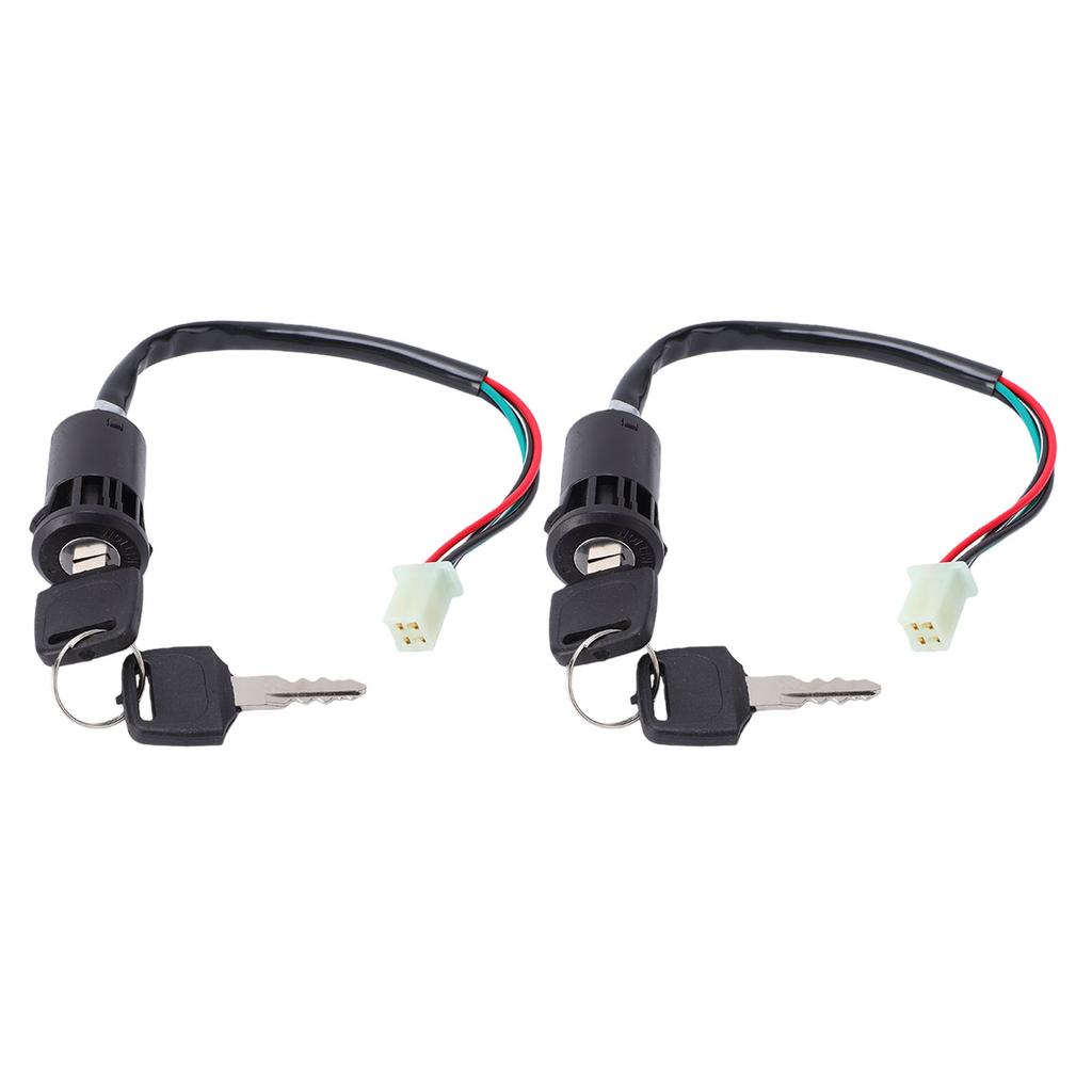 2 Pack 4 Pin Ignition Key Switch Set Universal for 50mL 70mL 90mL 110mL 125mL 150mL 200mL 250mL Dirt Bikes ATVs