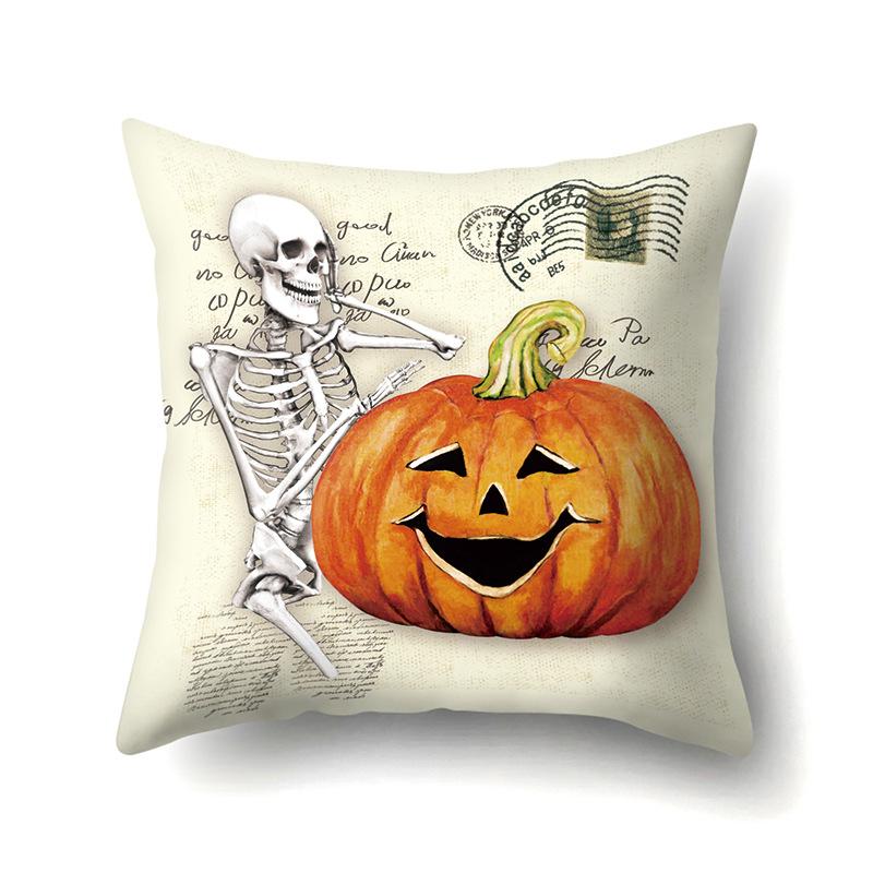 Halloween Pillowcase Car Waist Pillow Pumpkin Sofa Cushion Cover Office Home Living Room Pillowcase