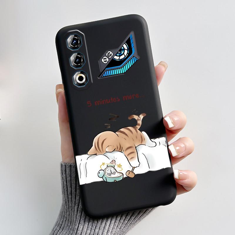Für ZTE Nubia Neo 3 GT 5G Z2465N Hülle Süßes Kaninchen Schwarz Weiches TPU Silikon Stoßfeste Rückabdeckung Für ZTE Nubia NEO3 GT 5G Hülle