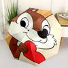 Chip & Dale Cartoon Squirrel Holding Heart Shaped Automatic Opening and Closing Umbrella - Lightweight 3-Fold Design, Suitable for Fans, Tra