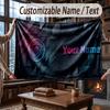 Custom Name Flannel Throw Blanket Manchester City Pattern Warm Home Decoration