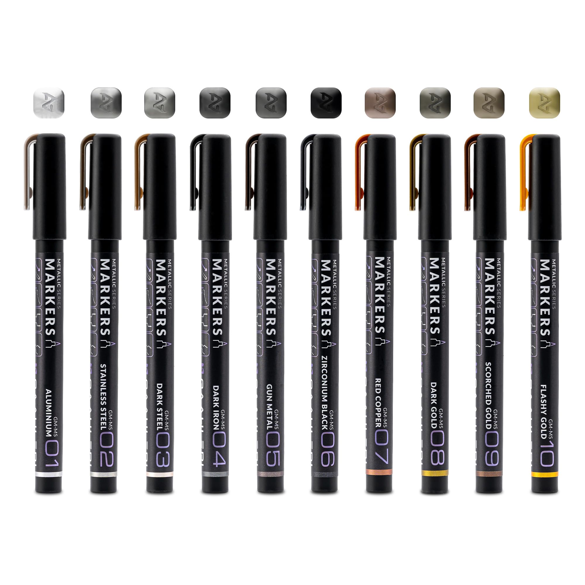 Gaahleri Metallic Ideal for and Airplane Models GM-Set Markers, Water-Based, Robot, Car,