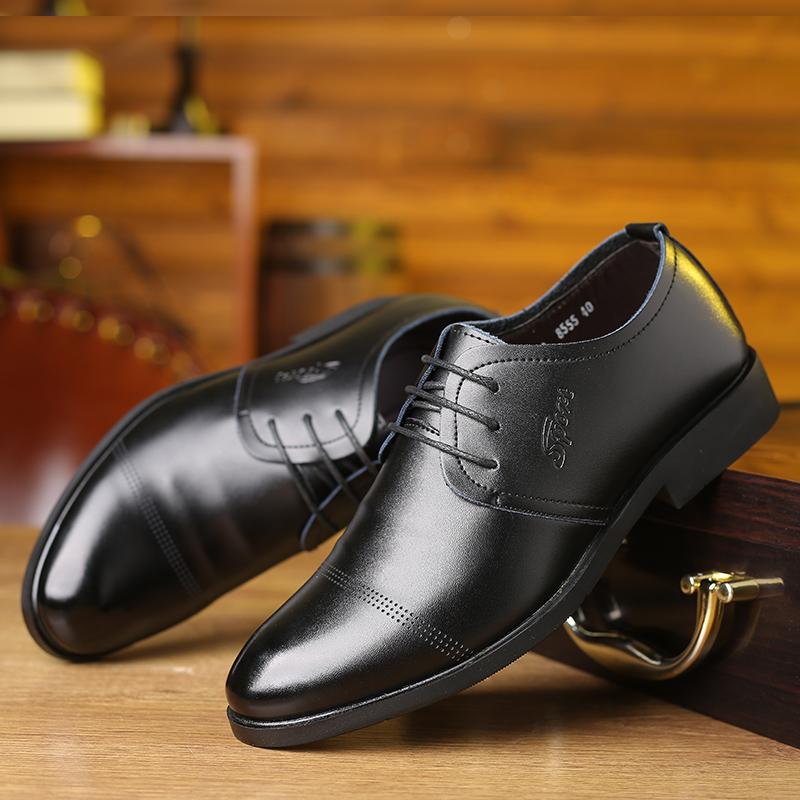 

Мужские формальные туфли из искусственной ПУ кожи на шнуровке JZ-8555 44 чёрный