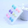 Fashion Jewelry Boutique Rubber Frosted Earrings Earrings 6 Pairs of Plastic Needles