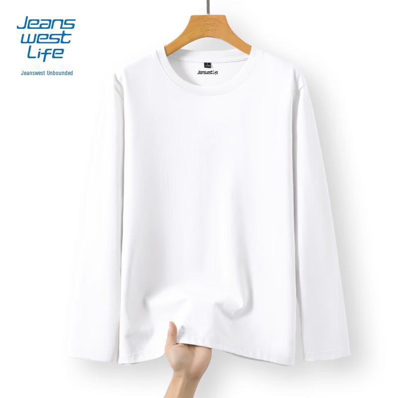 JEANSWEST LIFE Men s Heavyweight Pure Cotton Long Sleeve T-Shirt 2XL