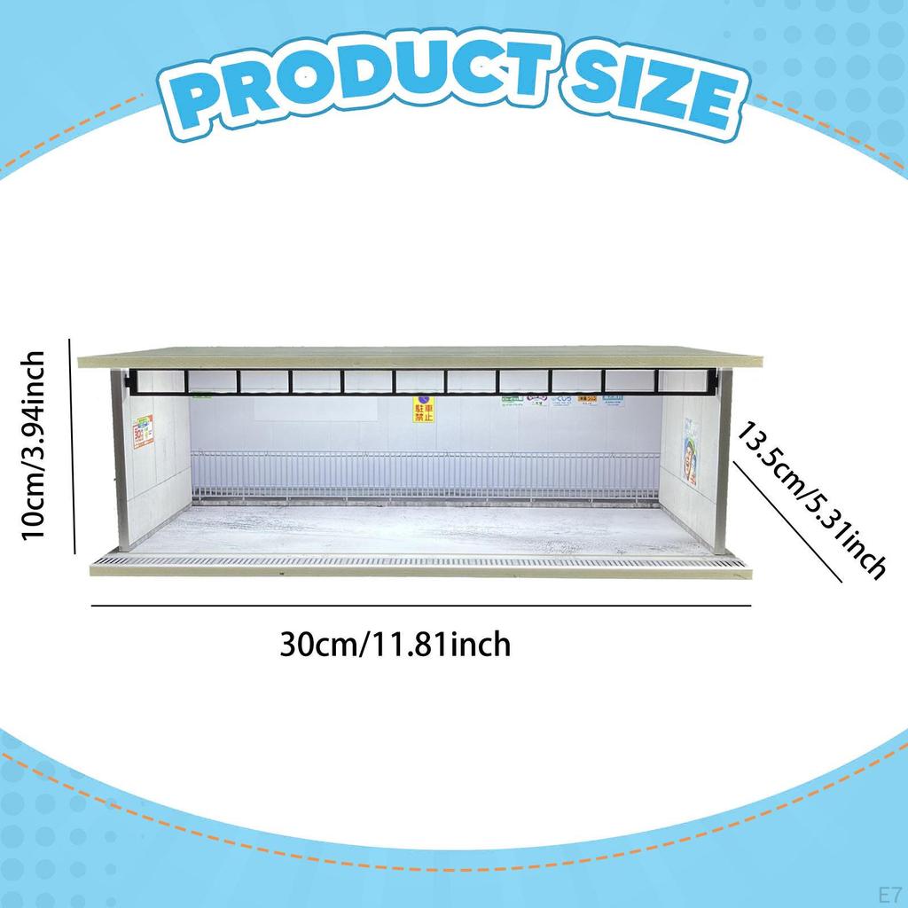 1/64 Diecast Modellauto Vitrine Garage für Spielzeugautos mit Licht Sammlungszubehör Sammlerstück