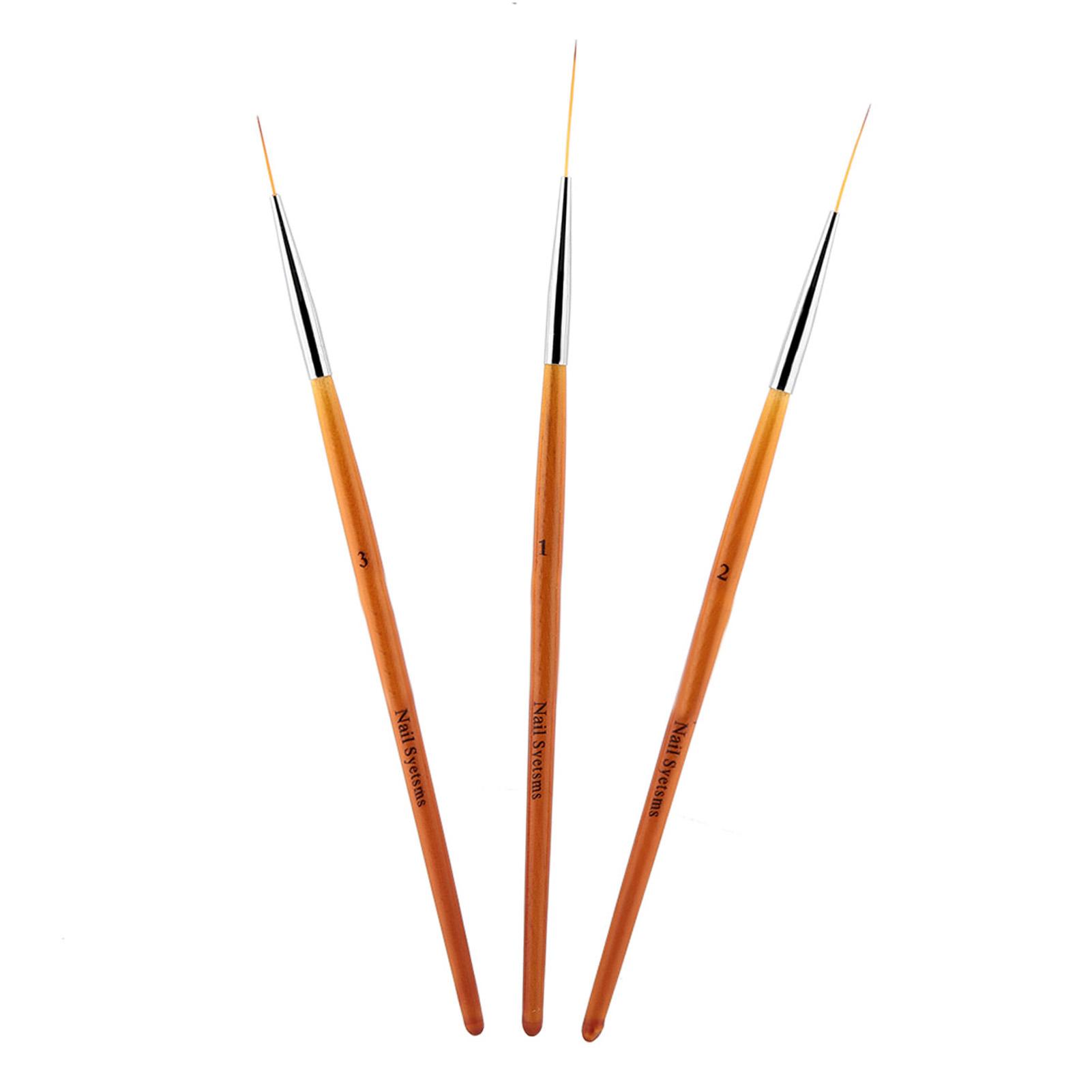 

3Pcs Nail Art Drawing Line Brush Painting Pen Nail Dotting Tool Set