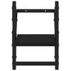 Wall Shelves with Rods 2 pcs Black 20 x 25 x 30 cm