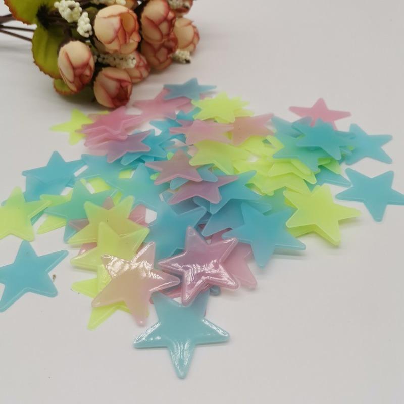 3CM luminous stickers, luminous star stickers, luminous wall stickers, luminous star stickers, 100 fluorescent stickers