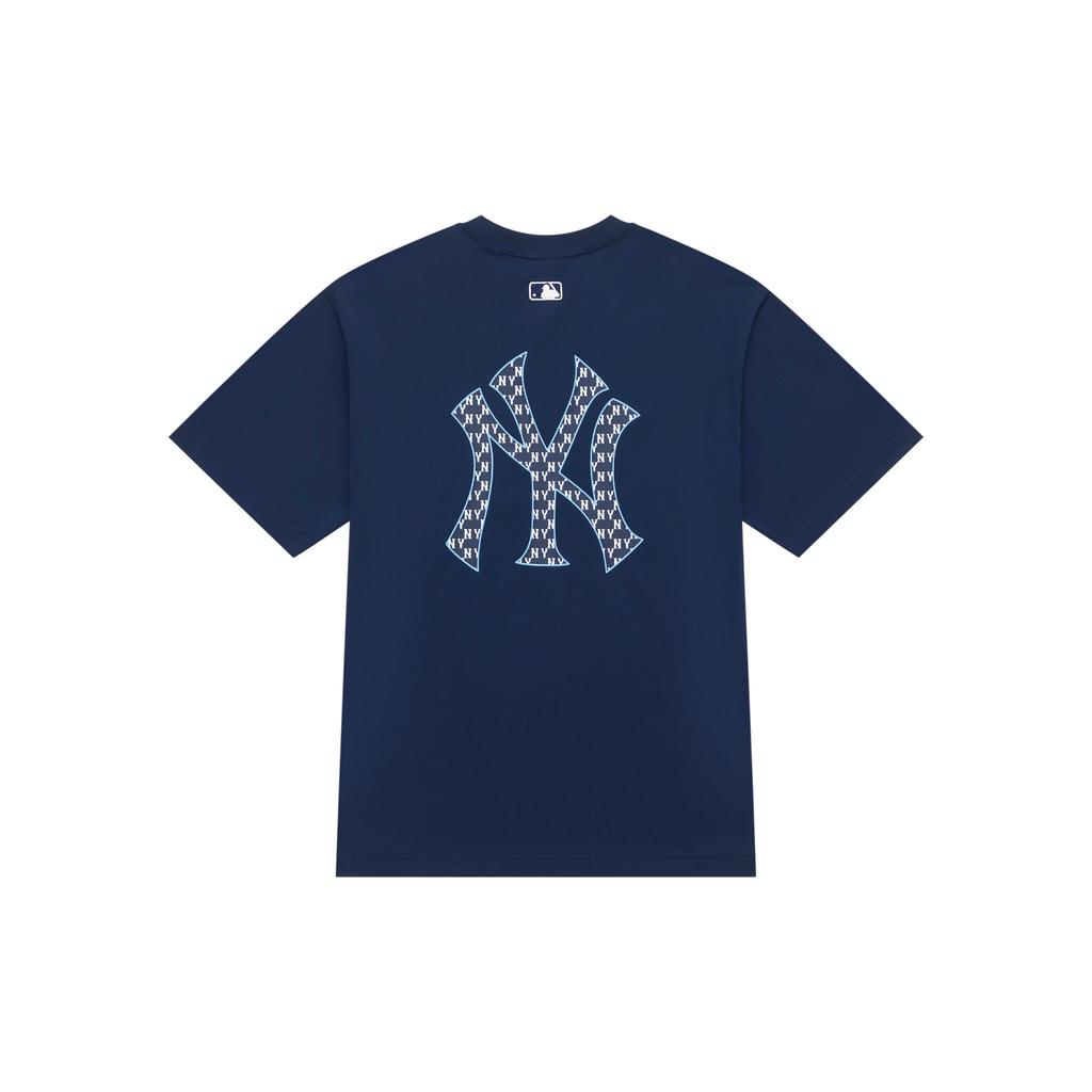 New MLB MONOGRAM Collection New York Yankees SS24 T-Shirt Unisex Navy Blue 3ATSM0343-50NYS