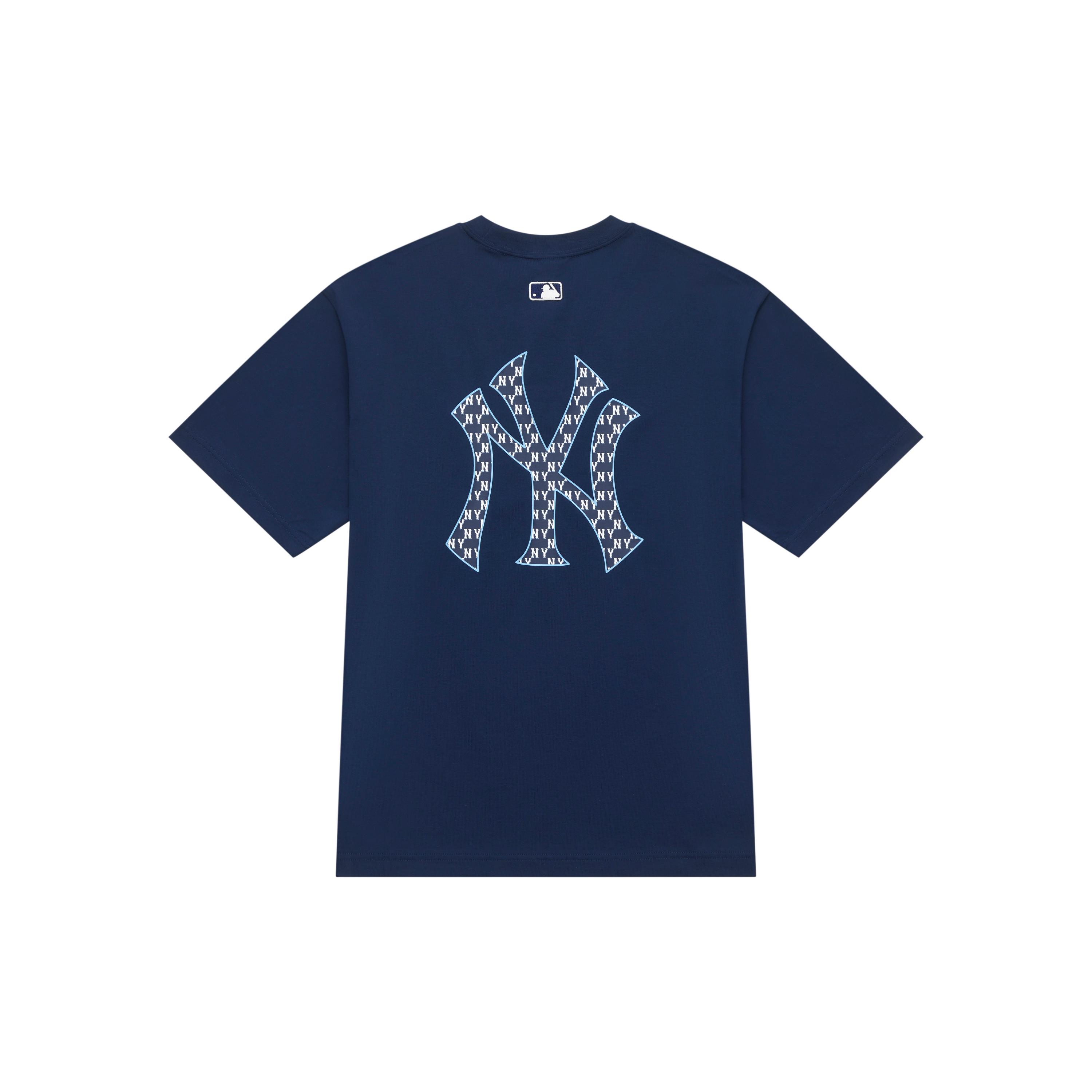 

New MLB MONOGRAM Collection New York Yankees SS24 T-Shirt Unisex Navy Blue 3ATSM0343-50NYS XXL