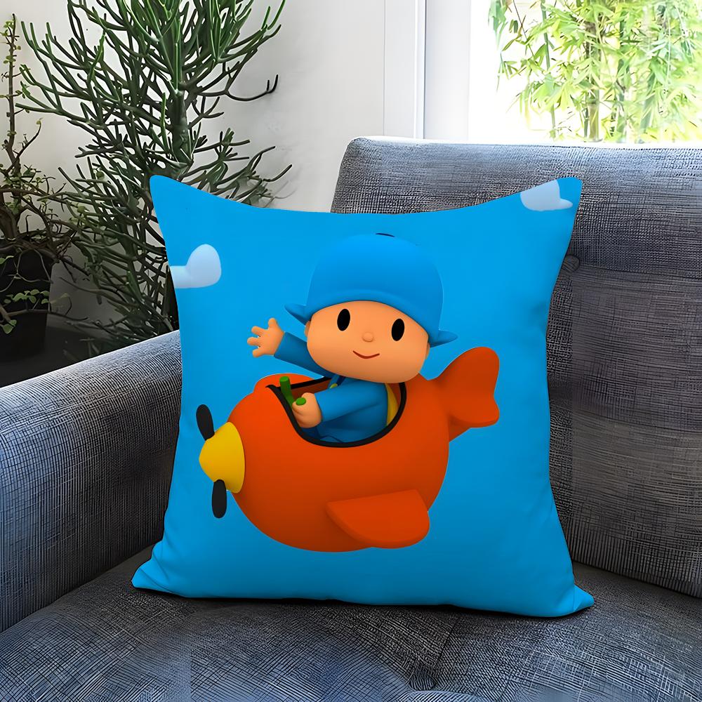Hot P-PPocoyo Cushion Cover Comfortable Reversible Pillow Cover Ideal for Car Sofa Bedroom & Beyond
