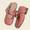 Slippers Woman Mules Shoes Woman Bow Inner Height Increase Cool Slippers Women's Half Slipper Bag Head Half Drag Muller Shoes