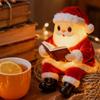 Reading Santa Claus Light Father Christmas LED Night Lamp Home Office Living Room Bedroom Desk Decoration Lamp Xmas Holiday Gift