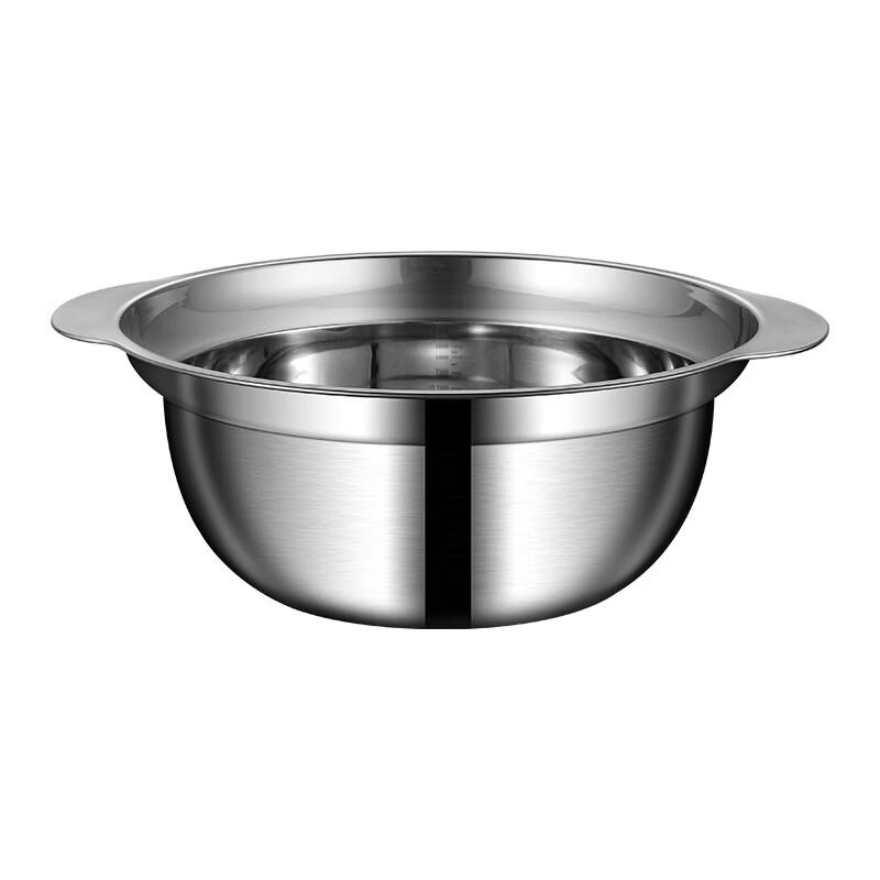 ZISIZ Stainless Steel Double-Handle Kitchen Basin 25cm