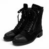 Excelentes Botas Curtas Pretas Couro Camurça Feminino 37 G33769 Usado