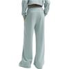 Fila ORIGINALE Casual Loose Fit Fleece Lined Antibacterial Wide Leg Knitted Sweatpants Women's Chaos Gray Green F51W449602F-GN