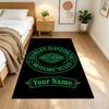 Harley-davidson Personalized Name Floor Rug Office Rug Design for Foyer Kitchen Playrooms Game Room Anti-slip Rug Office home decor Gift for Festivals