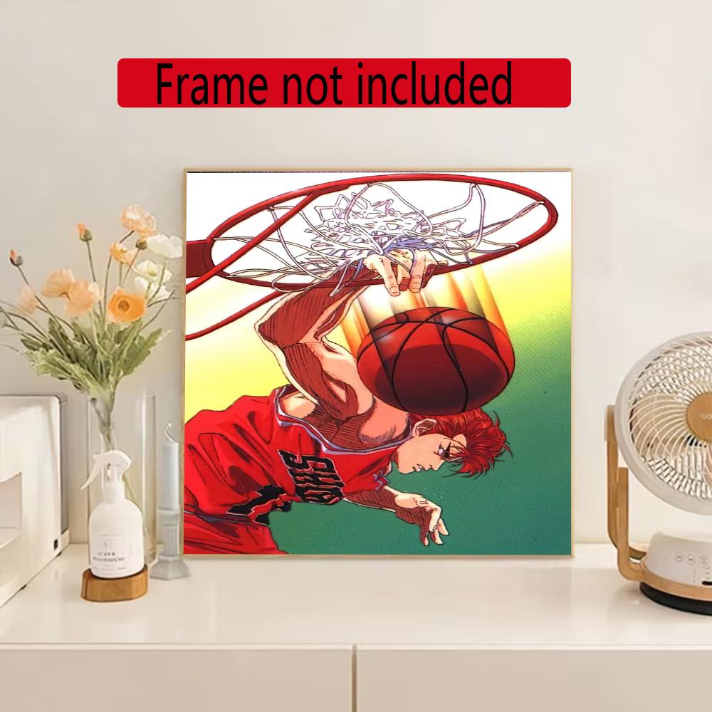Sakuragi Basketball Dunk Diamond Painting Round Diamond Mosaic Rhinestones Diamond Embroidery Craft Kit Wall Decor Without Frame