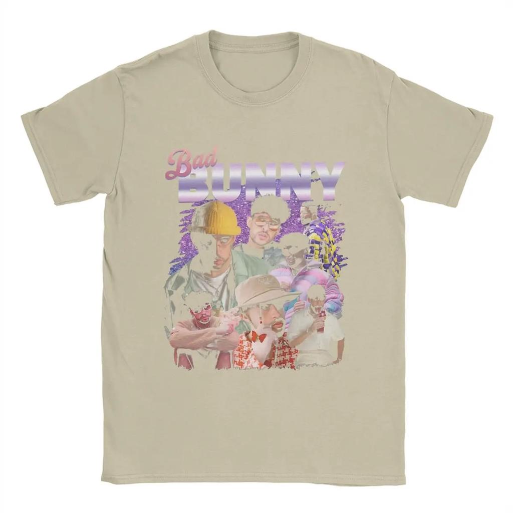 Bad Bunny T Shirts Men's Pure Cotton Fashion T-Shirts O Neck Tees Short Sleeve Clothes Big Size