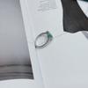Silver Ring with Natural Emerald, Cubic Zirconia, Weight of the Product 2.4 G (2172291)